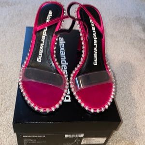 Alexander Wang Nova Crystal Heel in Hot Pink